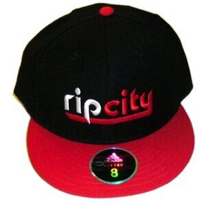 Portland Trail Blazers Rip City Mens Adidas fitted hat Cap sz. 8 New Nba